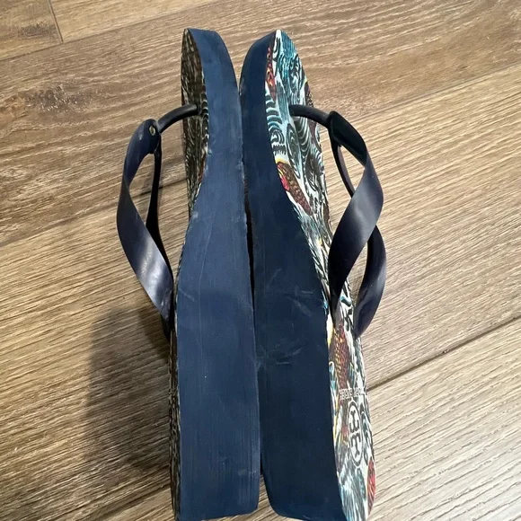 Tory Burch Wedge Flip-Flops - Picture 4 of 11